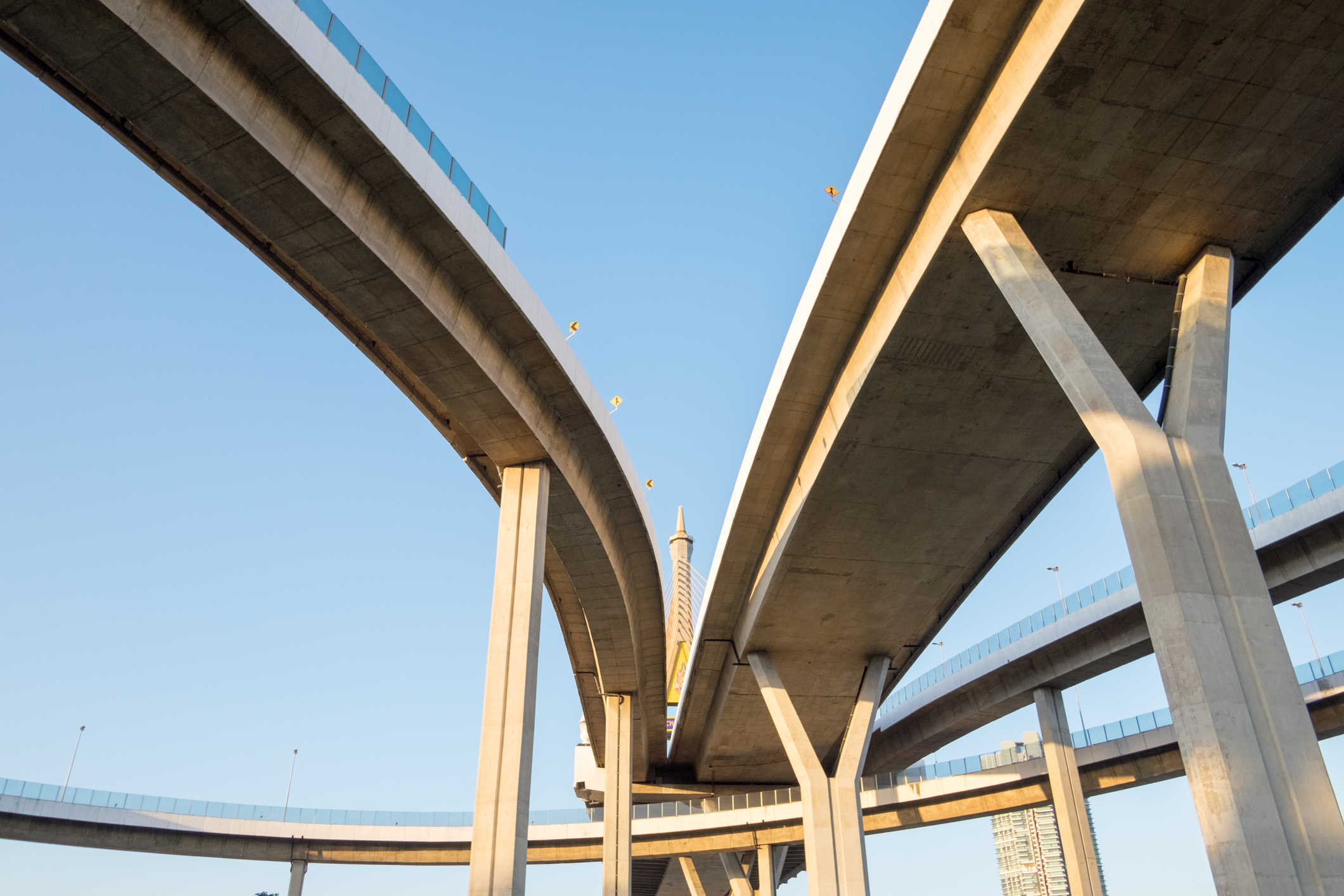 Highway interchange in the air